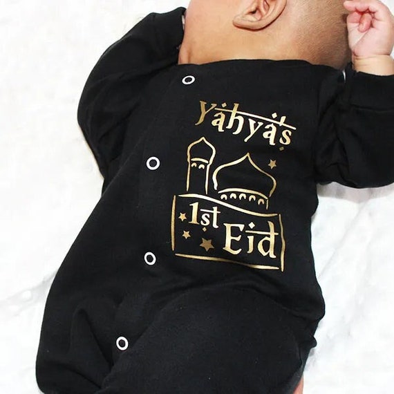 Personalised Baby Eid or Ramadan sleepsuit perfect gift for Eid or Ramadan