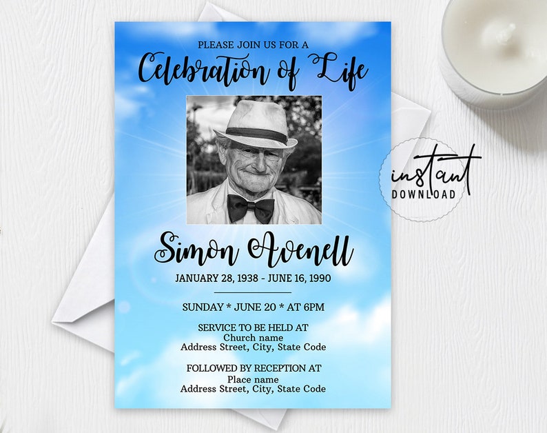 Funeral Bundle Set Funeral Program Template Funeral Program Etsy