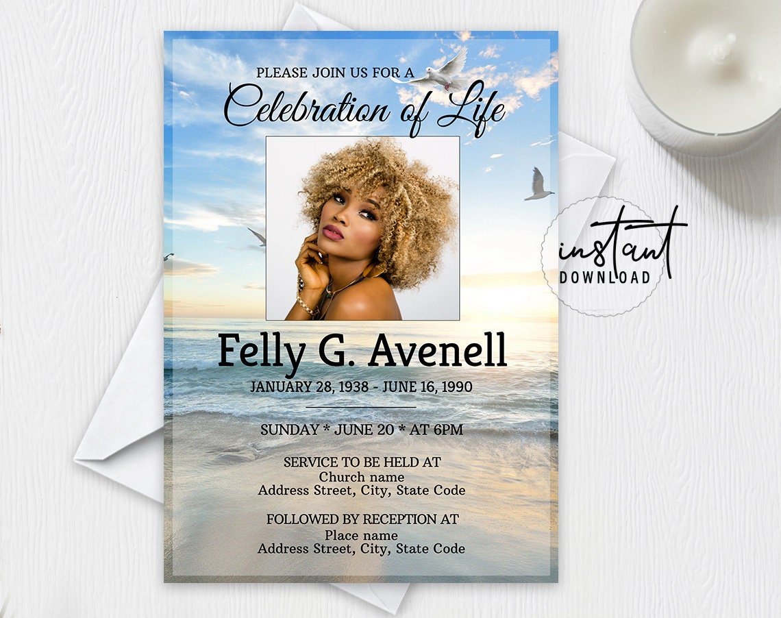 Funeral Flyer - Etsy