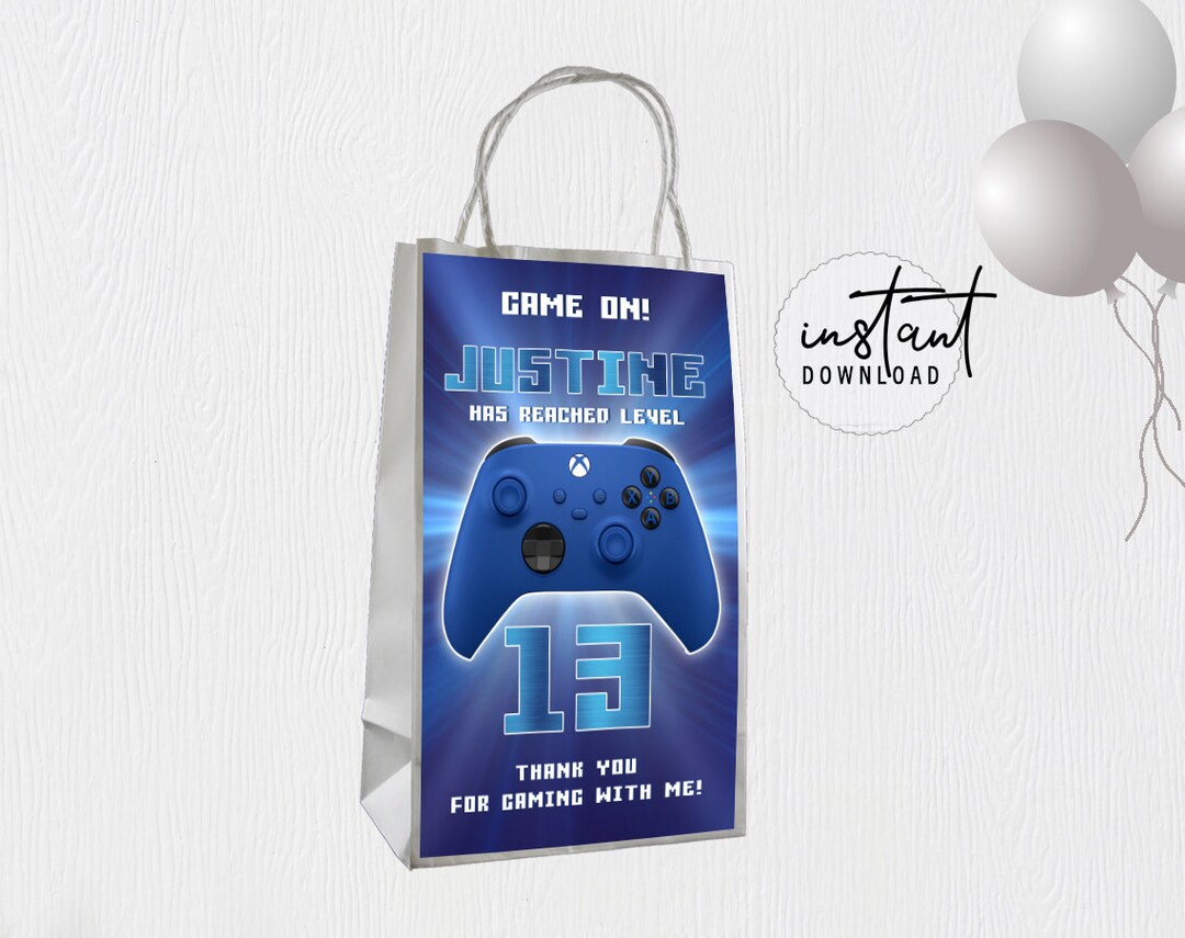 Video Game Gift Bags Gift Bags Birthday Gift Bag Favors Etsy