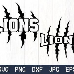 Paquete de leones SVG, paquete de leones PNG, camiseta de leones SVG, descarga digital instantánea, archivos SVG para Cricut, formatos SVG, PNG, EPS, DXF, JPEG individuales