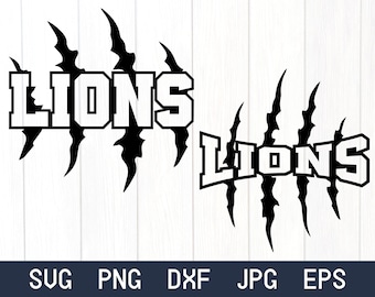Lions Svg Bundle, Lions Png Bundle, Lions Shirt Svg, Instant Digital Download, Svg Files For Cricut, Individual Svg Png Eps Dxf Jpeg Formats