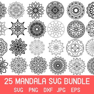 Mandala Svg Bundle, Mandala Svg, Mandala Designs Svg, Zentangle Svg, Mandala Flower Svg, Mandala Design Svg, Mandala Monogram Svg