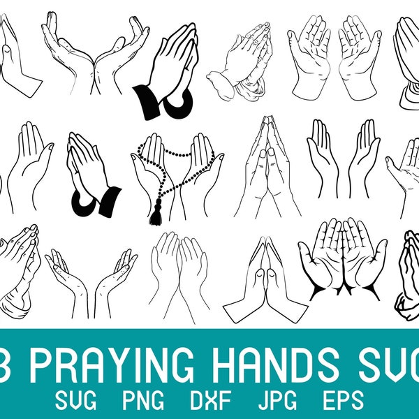 Praying Hands Svg, Praying Hands Png, Religious Svg, Prayer Svg, Prayers Svg, Praying Hand Clipart, Pray Svg, Pray On It Svg, Faith Svg