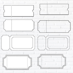 Ticket Svg/ticket Template Svg/empty Event Ticket/coupon Cut File
