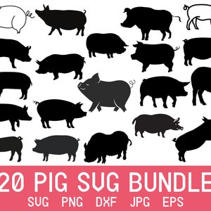 Pig Svg Bundle, Pig Face Svg, Pig Cut file, Animal Face Svg, Farm Animal Svg, Show Pig Svg, Pig Clipart, Cute Pig Svg, Baby Pig Svg