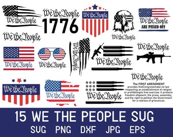 We The People SVG-bundel: patriottische Amerikaanse ontwerpen