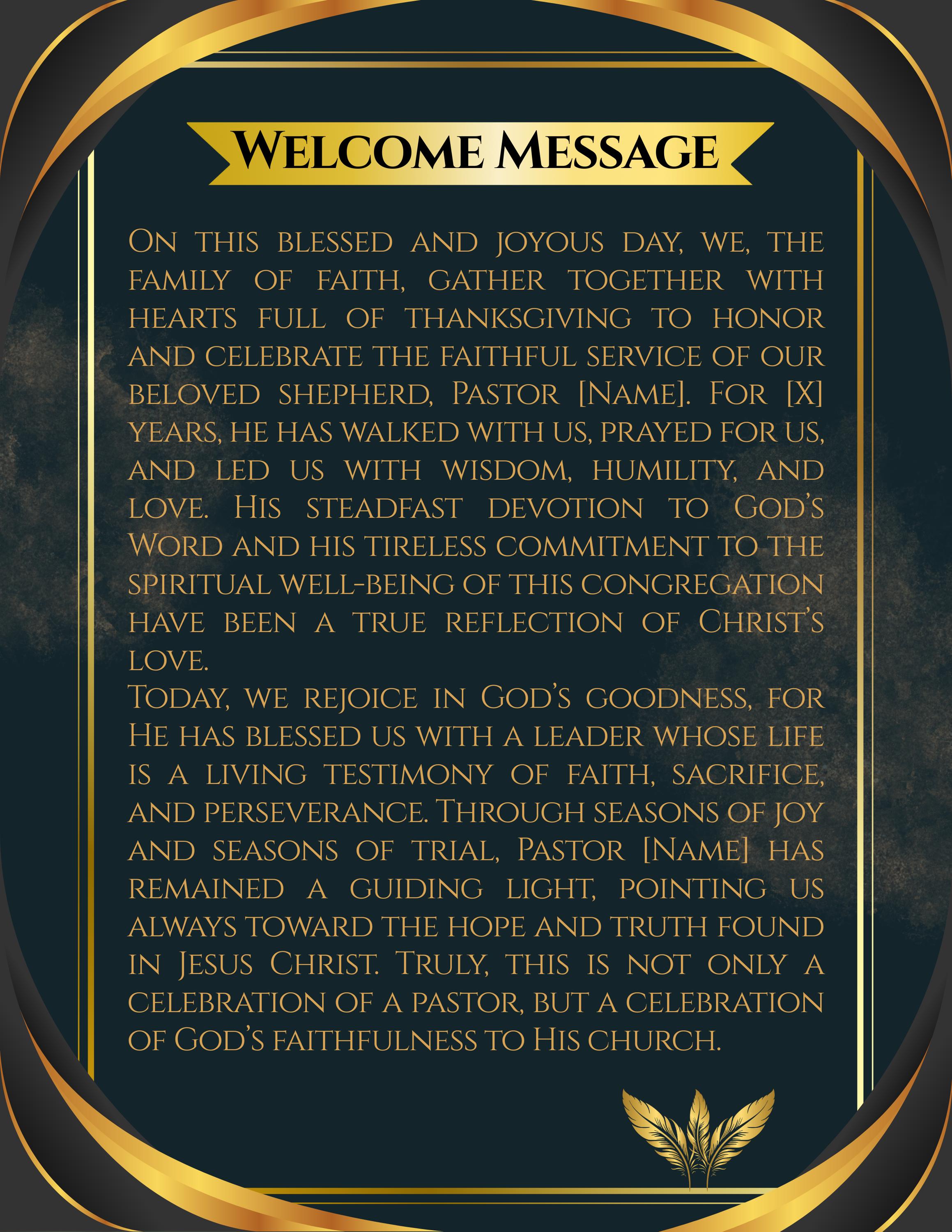 Pastoral Anniversary Program Template Pastor's Anniversary Instant