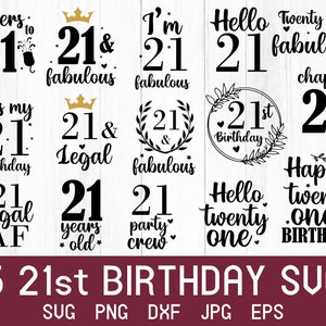 21st Birthday Svg, Happy Birthday Svg, 21st Birthday Gift, 21st Birthday Shirt, Its My Birthday Svg, Birthday Squad Svg, Birthday Svg