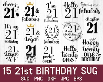 21st Birthday Svg, Happy Birthday Svg, 21st Birthday Gift, 21st Birthday Shirt, Its My Birthday Svg, Birthday Squad Svg, Birthday Svg
