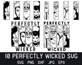 Perfectly Wicked Svg, Wicked Svg, Evil Queen Svg, Happy Halloween Svg, Halloween Shirt Svg, Funny Halloween Svg, Witch Svg, Halloween Svg