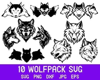 Wolfpack SVG Bundle: 10 Wolf Designs (Digital Download)