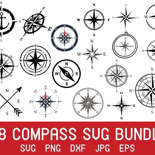 Compass Svg - Etsy