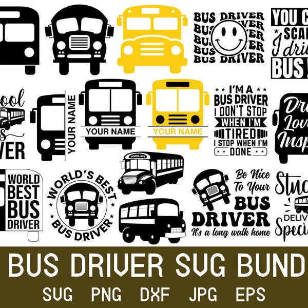 Bus Driver Svg, School Bus Svg, Bus Driver Gift, School Bus Driver Svg, Bus Driver Png, Bus Svg, Split Monogram Svg, Back To School Svg