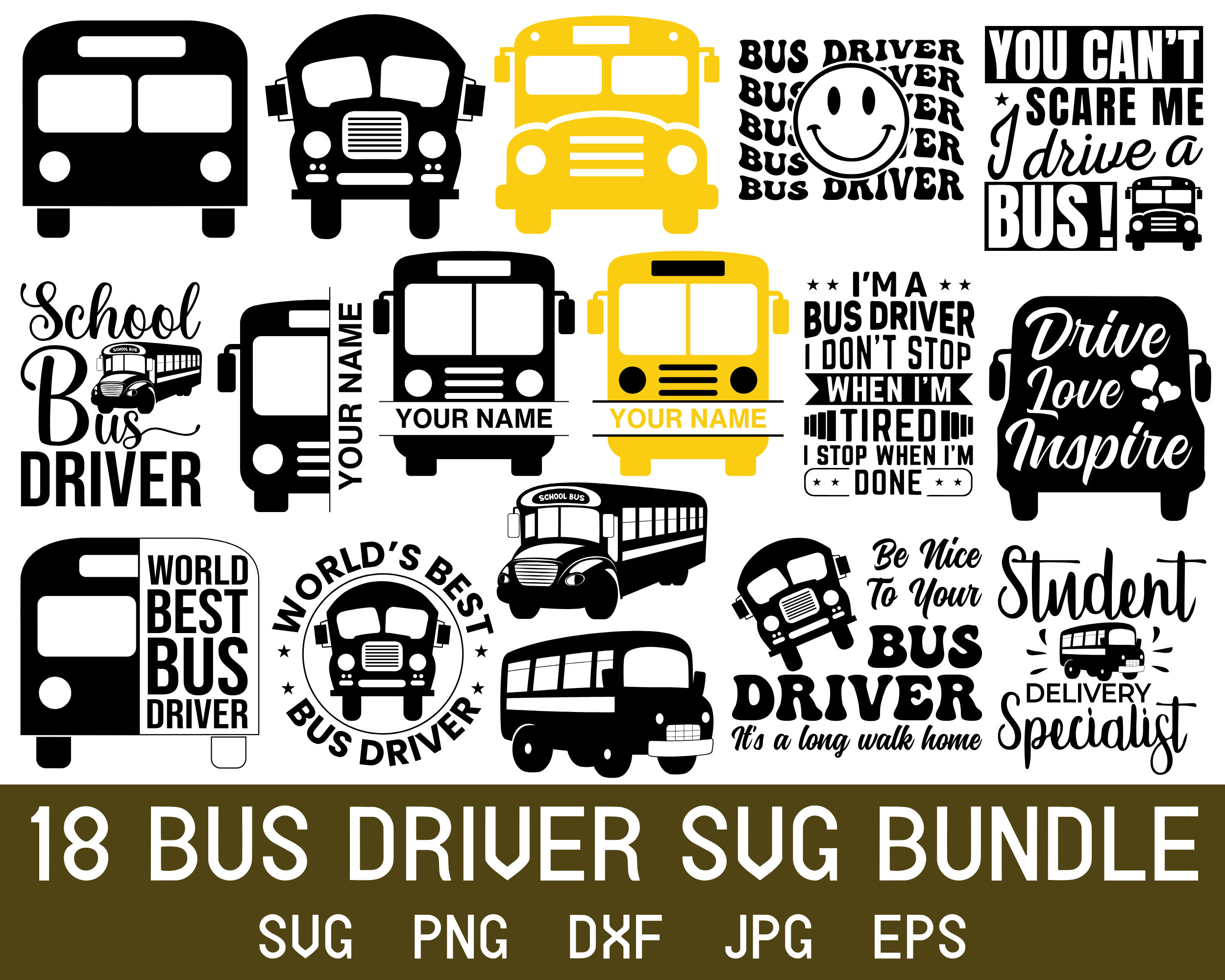 Bus Riders Svg Bus Driver SVG Bundle: School Bus Designs (digital Download) - Etsy