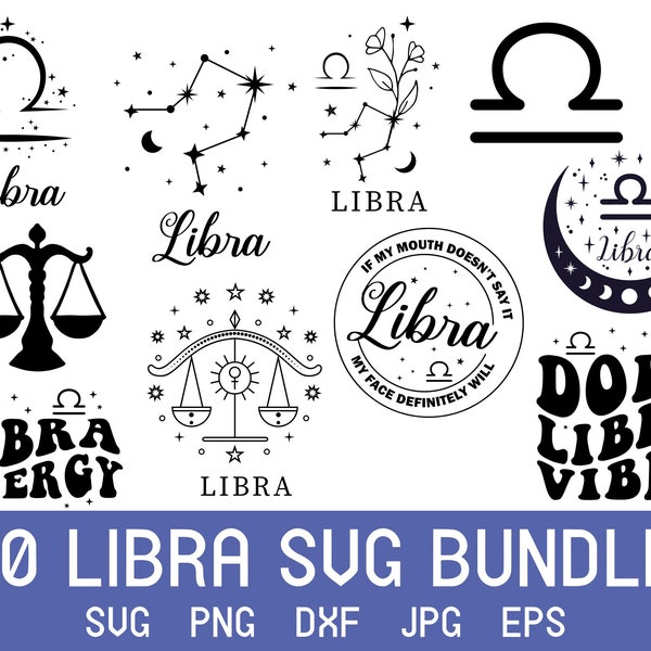 Libra Svg, Mystical Svg, Zodiac Sign Svg, Moon Svg, Cancer Svg, Leo Svg, Virgo Svg, Scorpio Svg, Libra Poster, Galaxy Svg, Libra Wall Art