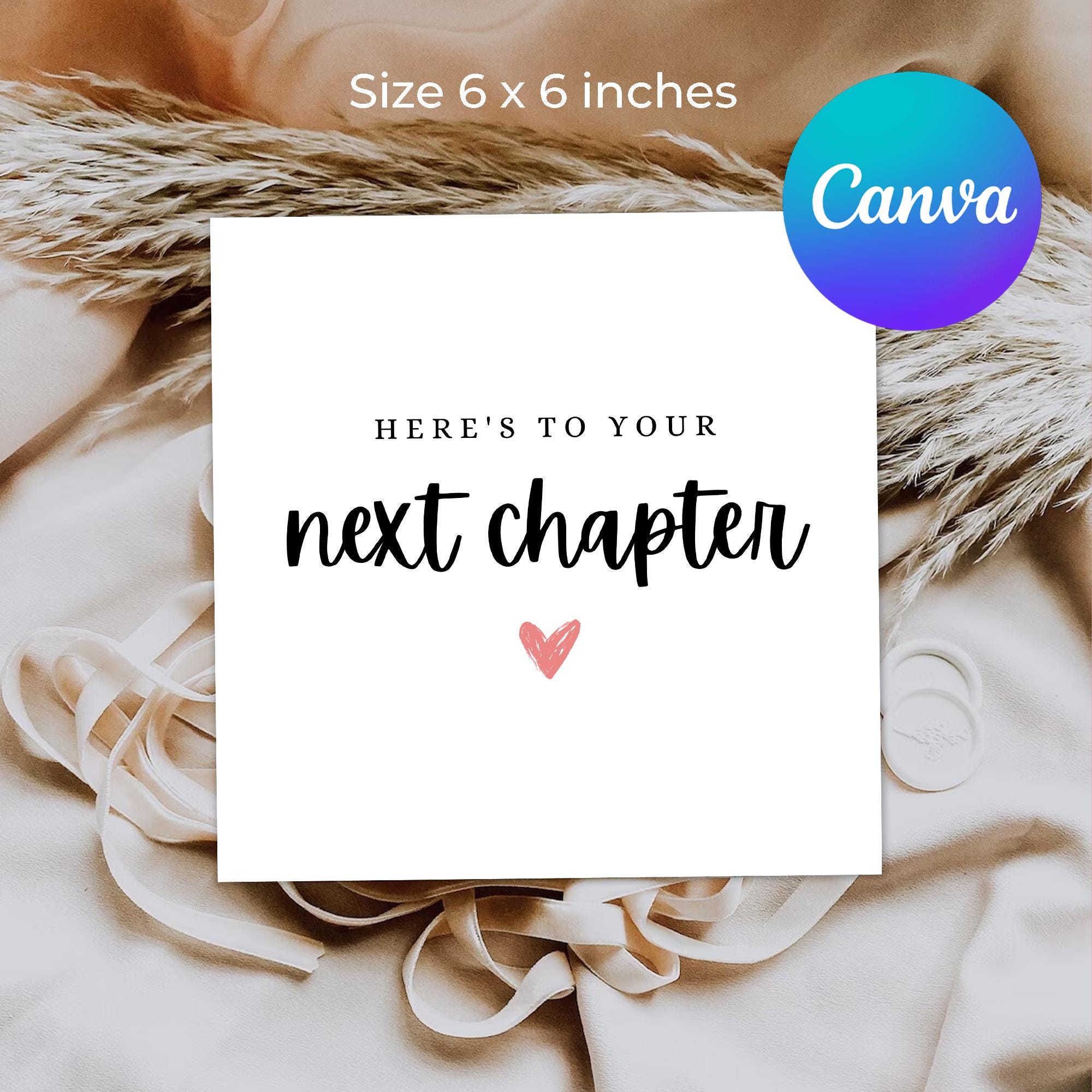 Printable New Job Card Template | Here’s To Your Next Chapter | Best Of Luck For The Future Funny Wok Card | Digital Download