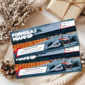 Custom Formula Ticket, Austrian GP faux ticket, Editable Race ticket, Race Keepsake ticket, Austria Surprise Race Ticket Instant Tickets