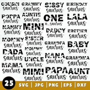 Family Saurus Bundle Svg | Mama Saurus Svg | Matching Family Svg | Dinosaur Svg,Family Saurus Svg, Dinosaur Family Svg, Svg Files for Cricut