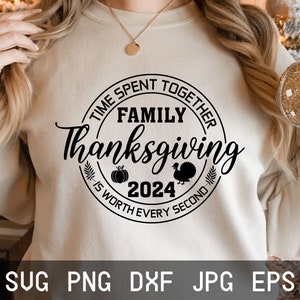 Acción de Gracias Familiar 2024 Svg, Familia A Juego 2024 Svg, Acción de Gracias Svg, Acción de Gracias Familiar Svg, Camisa Familiar de Acción de Gracias Svg
