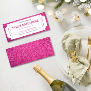 Custom Surprise Event Ticket | Bearbeitbares Geschenkticket | Überraschungsgutschein Rose Ticket Vorlage | Geschenk für sie Instant Download