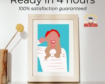 Faceless Portrait, Custom Illustration, Custom Photo, Boyfriend Gift, Girlfriend Gift