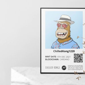 Personalisierter NFT Digitaldruck QR Code Scan, Personalisierter NFT Druck, NFT Digital Wall Art, Personalisierter Digitaldruck