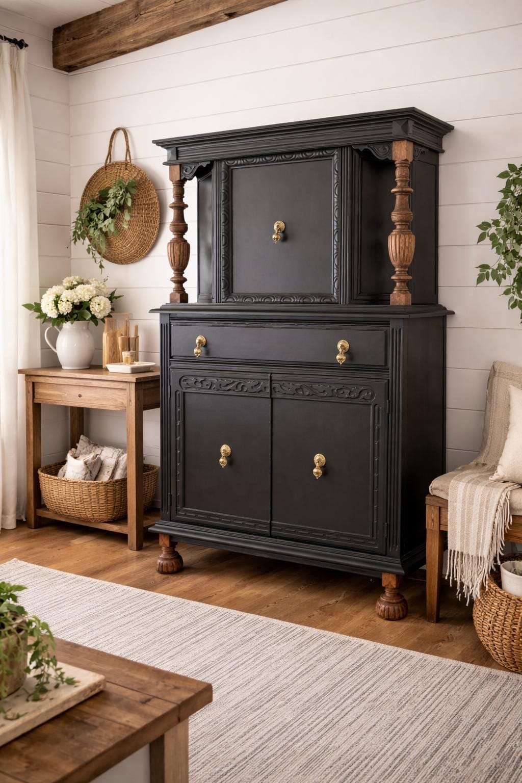 Jacobean Hutch Cabinet - Etsy