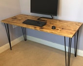 Rustic Reclaimed Console Table - Hairpin Legs - Farmhouse Table - Custom Made
