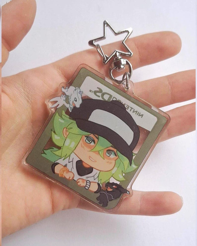 Nハルモニアトレーナーキーホルダー、キラキラ輝くかわいいポケモンアクリルキーホルダー 画像 2
