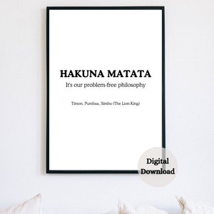 the Lion King wall art print, wall décor, printable wall art, Movie Quote Poster, Gift Idea, Film Quote, Movie Quotes Sign, black and white