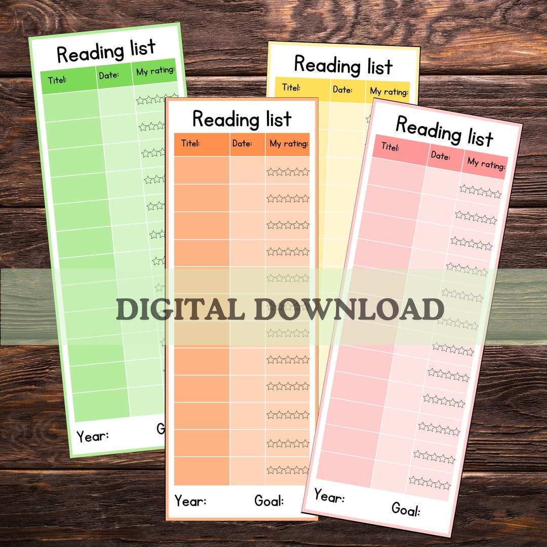 Printable Bookmark, Reading Log Tracker, Reading Journal, Reading ...