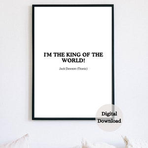 Titanic wall art print, wall décor, printable wall art, Movie Quote Poster, Gift Idea, Film Quote, Movie Quotes Sign, black and white
