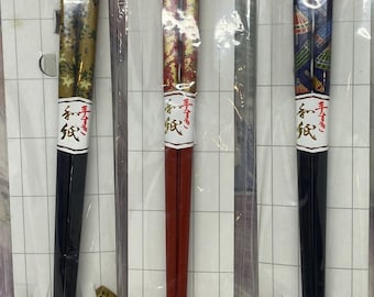 Vintage Handcrafted Japanese Chopsticks with Rest – Elegant Non-Slip Design