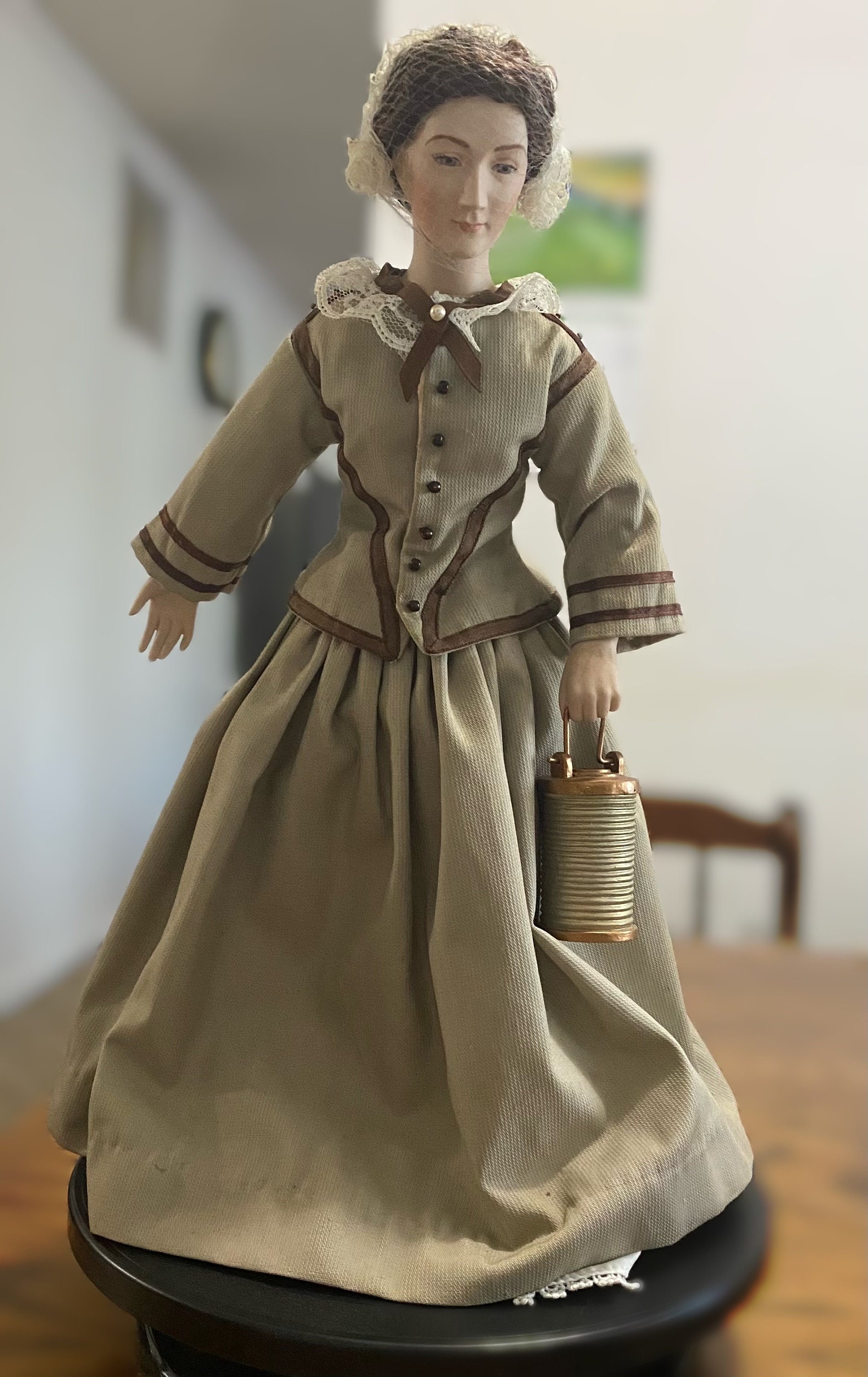 * antique doll ୨୧ ストローハットの ペグドールさん antique doll ୨୧ ストローハットの ペグドールさん antique