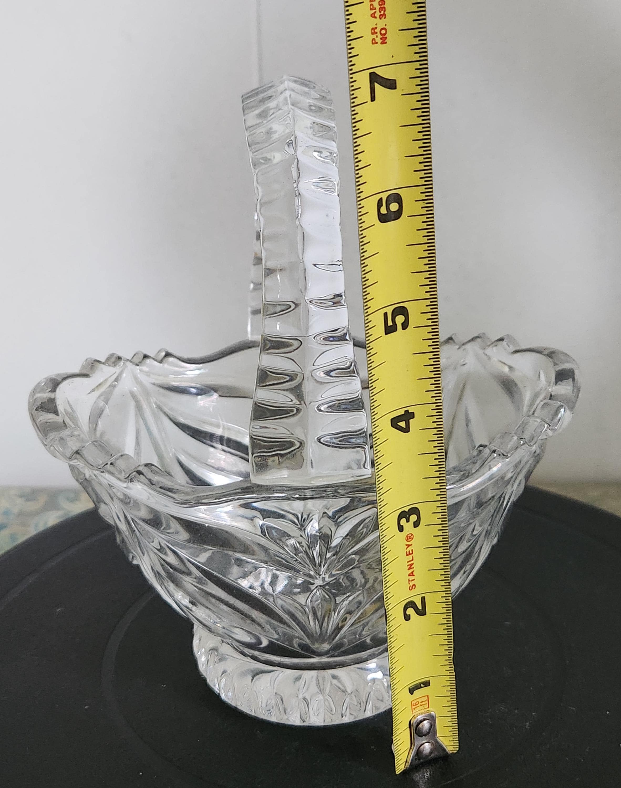 Vintage 24% Lead Crystal Basket With Handle – German Cut Crystal