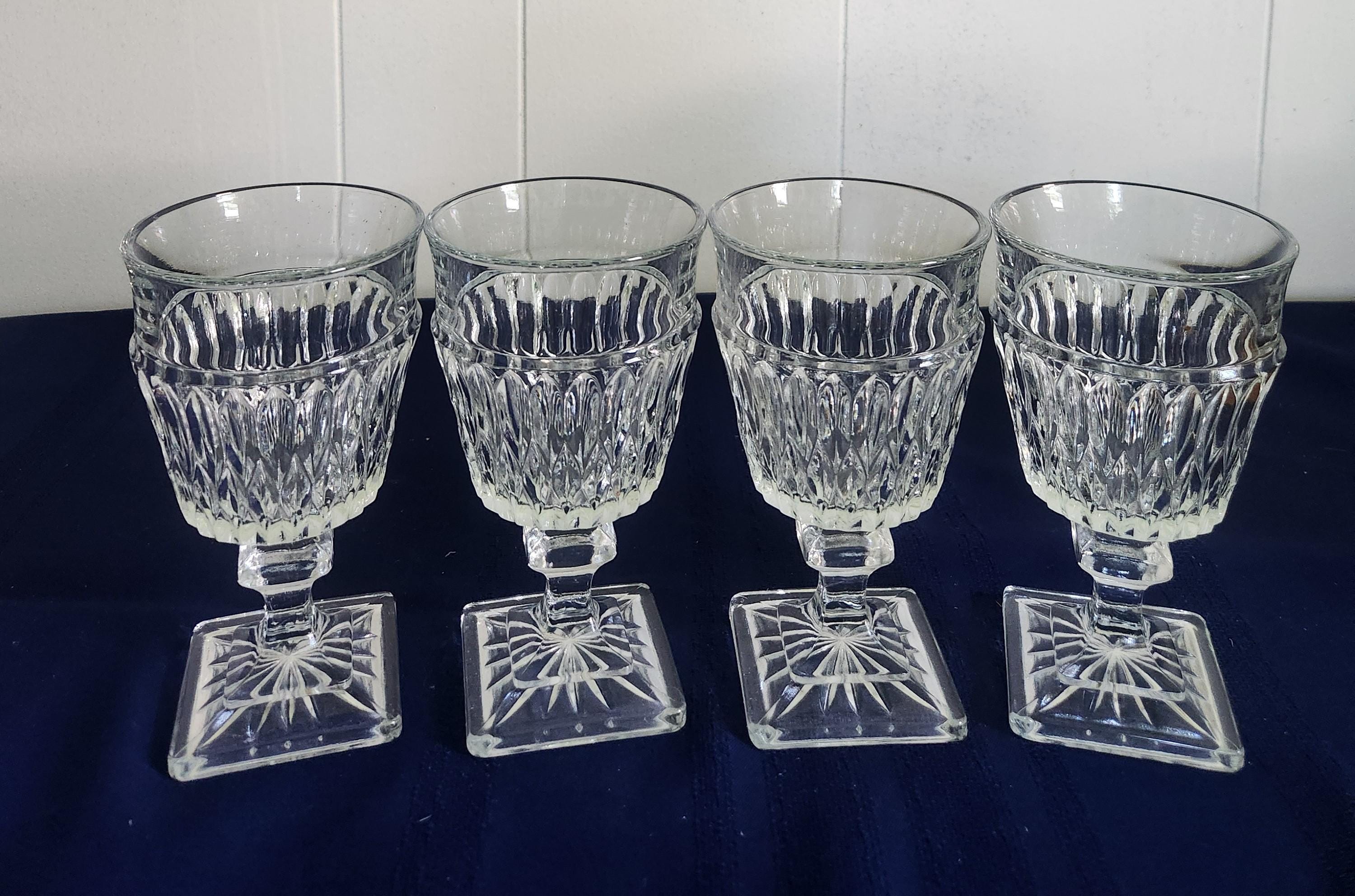 Vintage Square Wine Glasses - Etsy