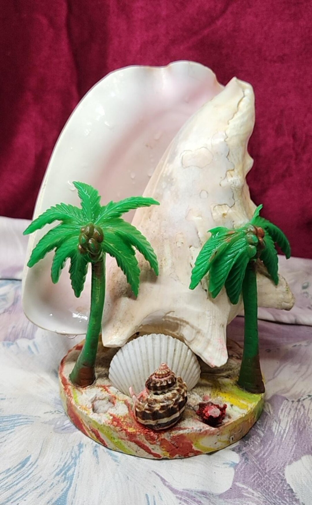 Mid-century Coastal Tropical Conch Decor – Sea Shell Tiki Bar Art ...