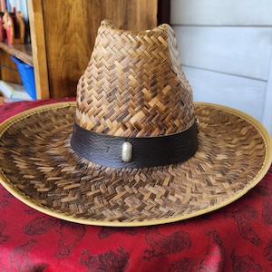 Straw Cowboy Sun Hat – Ideal for Beach, Work, and Outdoor Farm Use - Made in Mexico