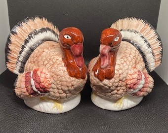Vintage Ceramic Turkey Salt & Pepper Shakers