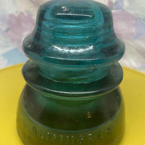 Antique Green Hemingray glass Insulator