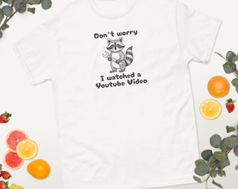 Camiseta divertida de mapache, video visto en YouTube, regalo para estudiantes y fanáticos