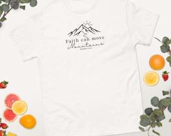 Sudadera "La fe mueve montañas", versículo bíblico cristiano, Comfort Colors®