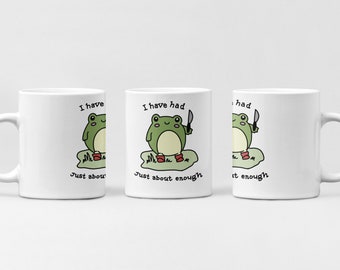 Divertida taza de café con forma de rana kawaii