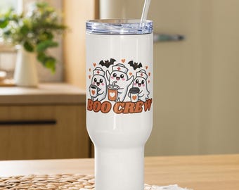 Taza de viaje con diseño de enfermera fantasma / Vaso espeluznante de Halloween con tapa