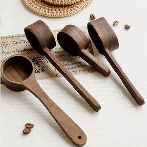 7PC Narrow Wood Measuring Spoon Set for Cooking & Baking - Spoon  Measurement Set with Leveler - Narrow Measuring Spoon - Wooden Measuring  Spoons Set 