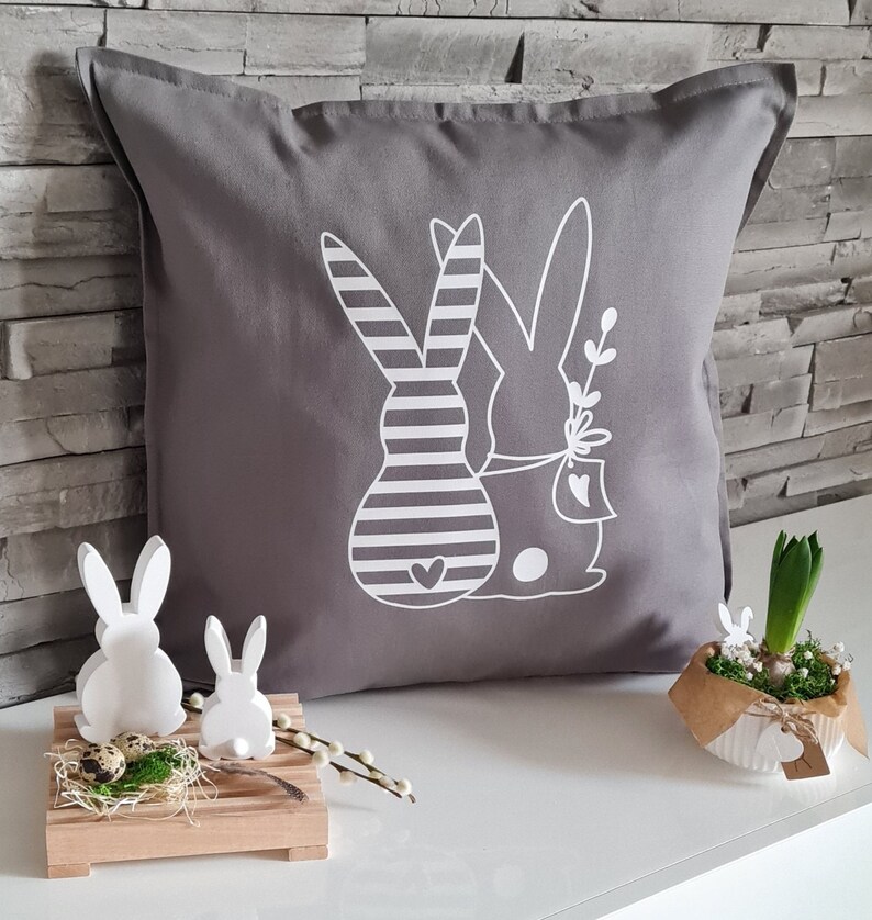 Kissenbezug Ostern, Kissenhülle, Osterdeko, Dekokissen, Osterdekoration, Geschenk, Mitbringsel, Bild 8