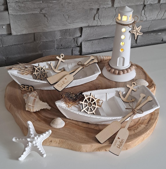 deko holzschlitten ECD Germany Schlitten aus Holz mit 25 Warmweißen Heimtextilien für ein gemütliches