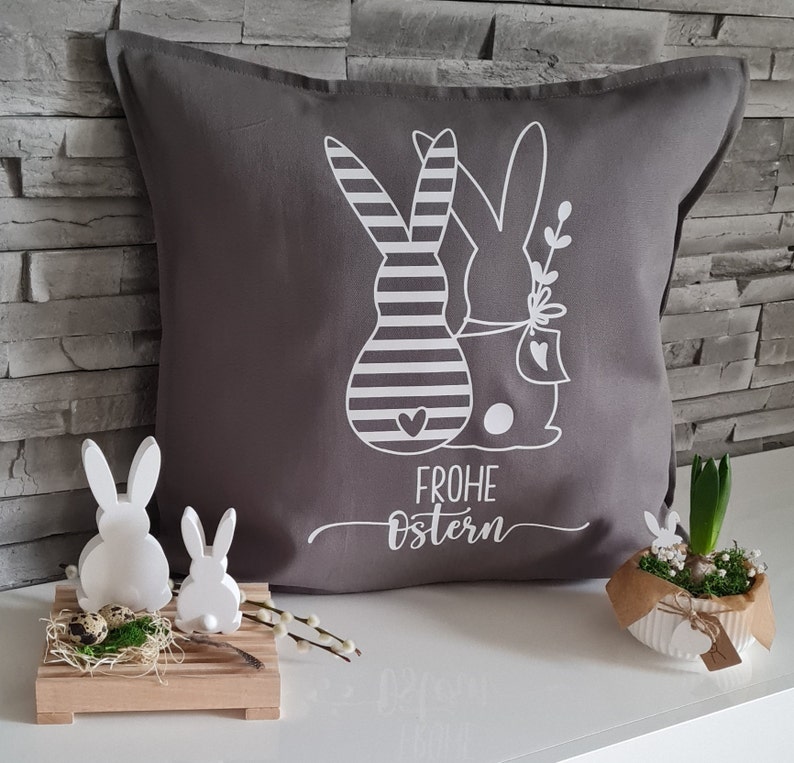 Kissenbezug Ostern, Kissenhülle, Osterdeko, Dekokissen, Osterdekoration, Geschenk, Mitbringsel, Bild 7