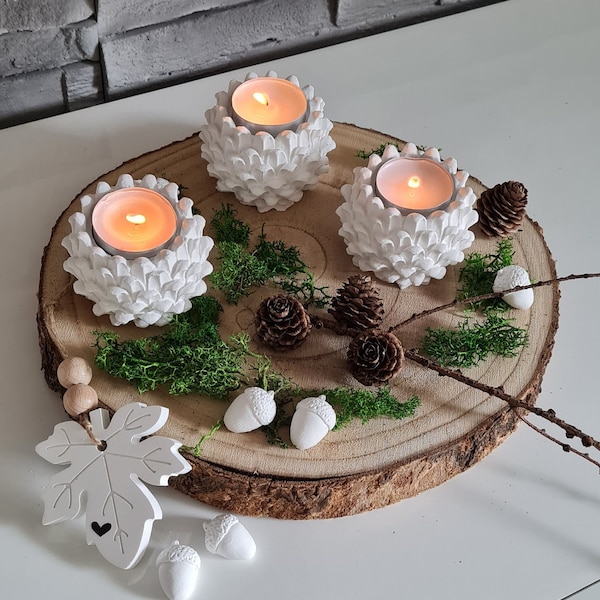 Tealight pine cones, candle holder for tealight, autumn, gift, souvenir Raysin,